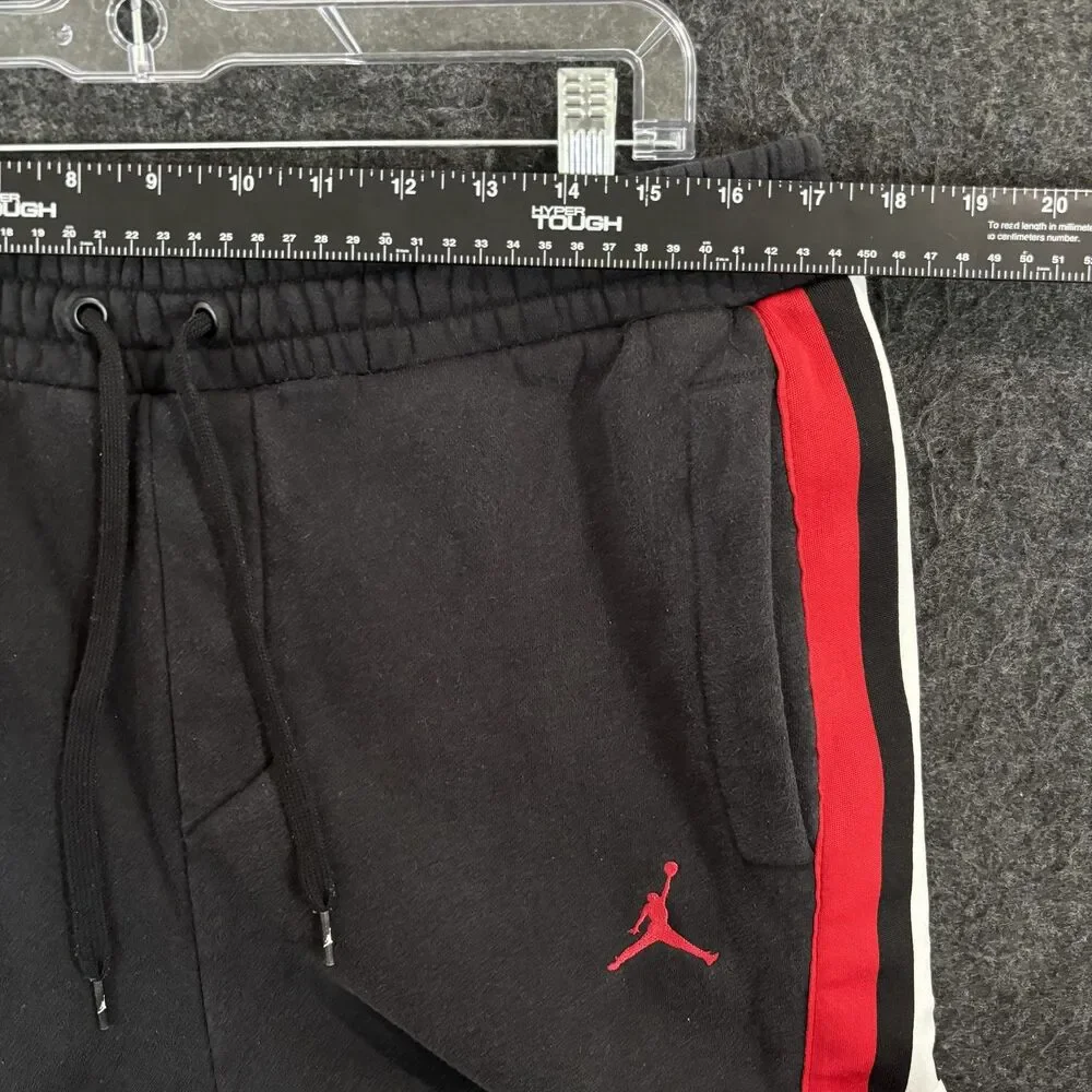 Jordan Joggers Men's XL Black Fleece Sweatpants Side Stripe Nike BQ5664-010
